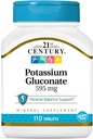 21st Century Potasic 595 mg Tablets, 110 Count (Pachet de 3)
