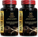 Water Away Supplement - Premium Fast Acting Bloating, Helps Reduce Gas Relief & Water Retention, Supports Elimination of Water, Fluid Balance - 2 Bottle 120 Capsules