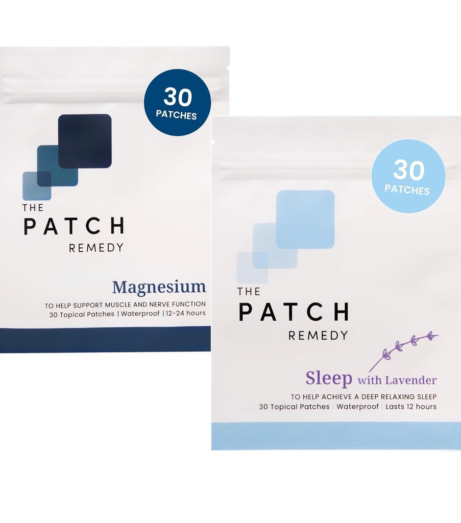 Patch-ul de dormit şi recuperare - (60 patch-uri) Relaxare esenţială de seară şi de recuperare musculară Kit cu patch-uri de lavandă de somn şi glicinat de magneziu