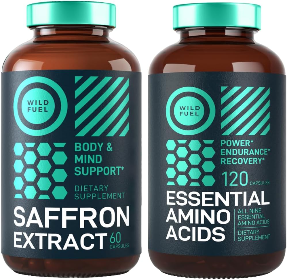 Suplimentul de aminoacizi esențiali și extract de șofran pur energie și Bundle Mood