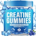 Creatine Gummies Infuzat cu 5g Creatin Monohidrat pentru bărbaţi şi femei, Putere, Rezistenţă, Creatură Instantata muscular, Micronized Clean HCL Creatina Monohidratada echilibru en Polvo (90 Gummies)