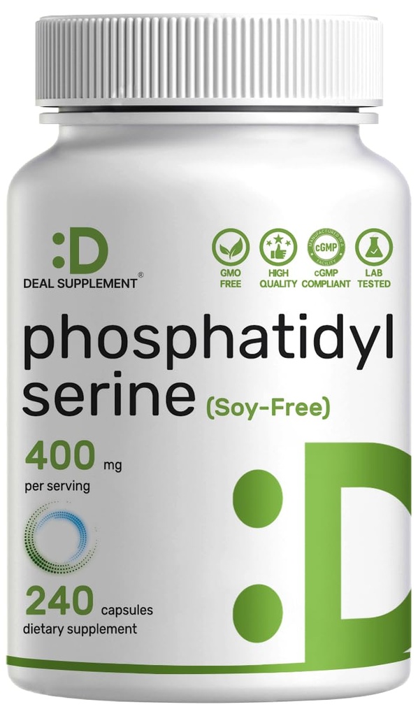 Fosfatidilserină Supliment, 400 mg Servire, 240 capsule 