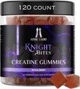 Creatură fără zahăr Monohidrat Gume 5g pentru bărbați și femei, Masticuri Creatină Monohidrat pentru creștere musculară & recuperare, Vegan, Aroma de mixberry, 120 Conte