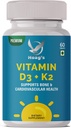 Vitamina K2 (MK7) împreună cu suplimentele D3 de vitamina D & K Complexul de vitamina D & K, 60 comprimate
