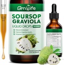 (1 ambalaj) Soursop Graviola Picătură lichidă cu Sea Moss & Turmeric, Soursop Bitters Liquid for Cell Support & Regeneration, Antioxidant and Immune, 2 Fl/Oz