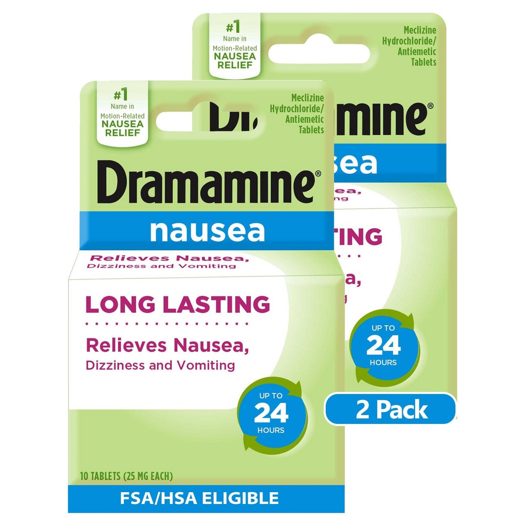 Dramamina Greaţă Durare lungă, Greaţă Relief, 10 Conte (Pachet de 2)