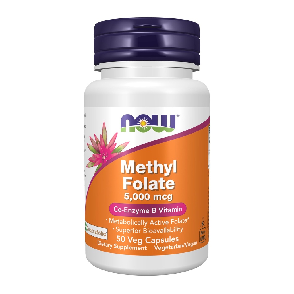 ACUM alimente Suplimente, Folate de metil 5000 mcg, Biodisponibilitatea superioară, 50 Veg capsule