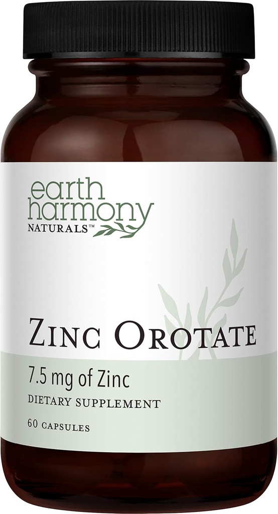 Orotat de zinc 7.5mg Supliment Vegan - puternic antioxidant Properties Suport Funcţia sistemului imunitar, energie şi metabolism - Ficat, Bone, Joint & Heart Health - non-GMO & Gluten Free - 60 capsule