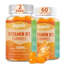Vitamina B1 Gumies 100mg pentru adulți și copii, Tiamină B1 Supliment cu 600mg calciu, Sistem nervos Suporturi & Boost Energy, Orange Flavor, Non OMG-uri, Vegan, 120 gume masticabile