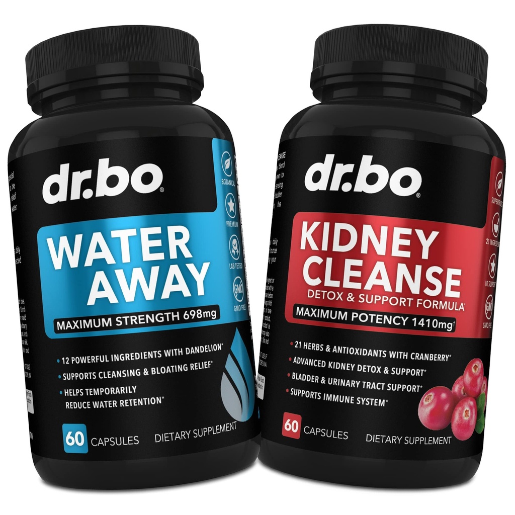 Pastile de apă Diuretice pentru Reţinerea Apei - Rinichi Curățare Detox Supplement - Departe Suplimente Herbal Diuretic - Ajutor Reparatii Rinichi, Controlul vezicii urinare & Tract Health Formula Renal