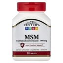 21st Century MSM, 1000 mg, 90 comprimate