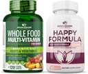 Inteligent Wellness Întreaga alimente Multivitamine pentru femei - Natural Multi Vitamine, Minerale, Extrase organice Fericit Formula Natural Formula Supplement Bundle