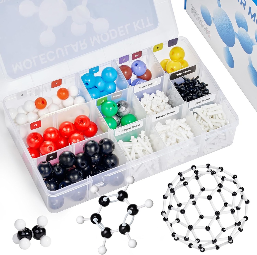 JoyCat Molecular Model Kit (404 buc), Organic Chimie Molecula Stiinta Cadouri pentru Ochem si Studentii si Profesorii Anorganici