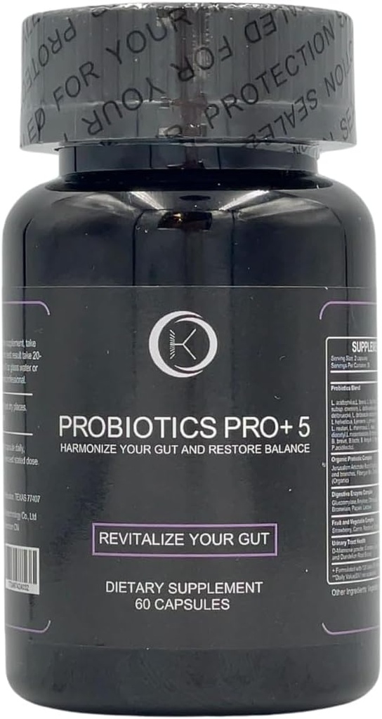 PROBIOTICS PRO + 5 Probiotic Pearl Probiotic Daily Probiotic pentru femei și bărbați - 60 de zile de aprovizionare de prebiotice Armonizează-ți curajul și refacerea echilibrului, Softgel