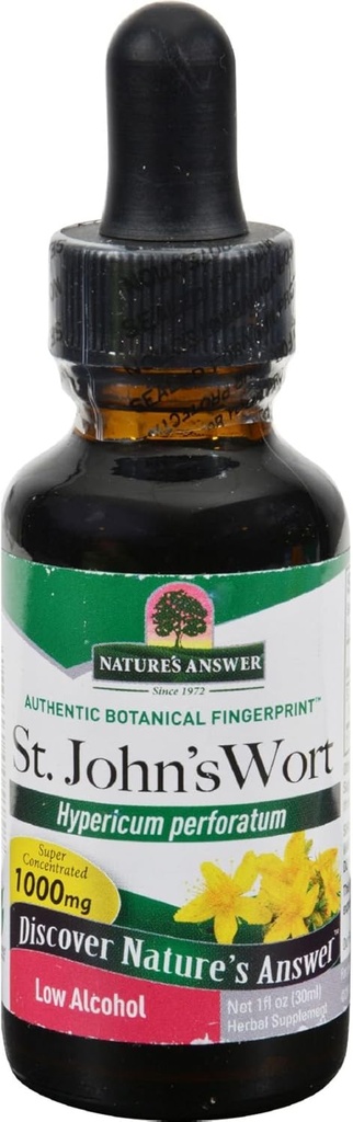 Nature's Answer St. John's Wort extract with Organic Low Alcool 1 Fluid Ounce 