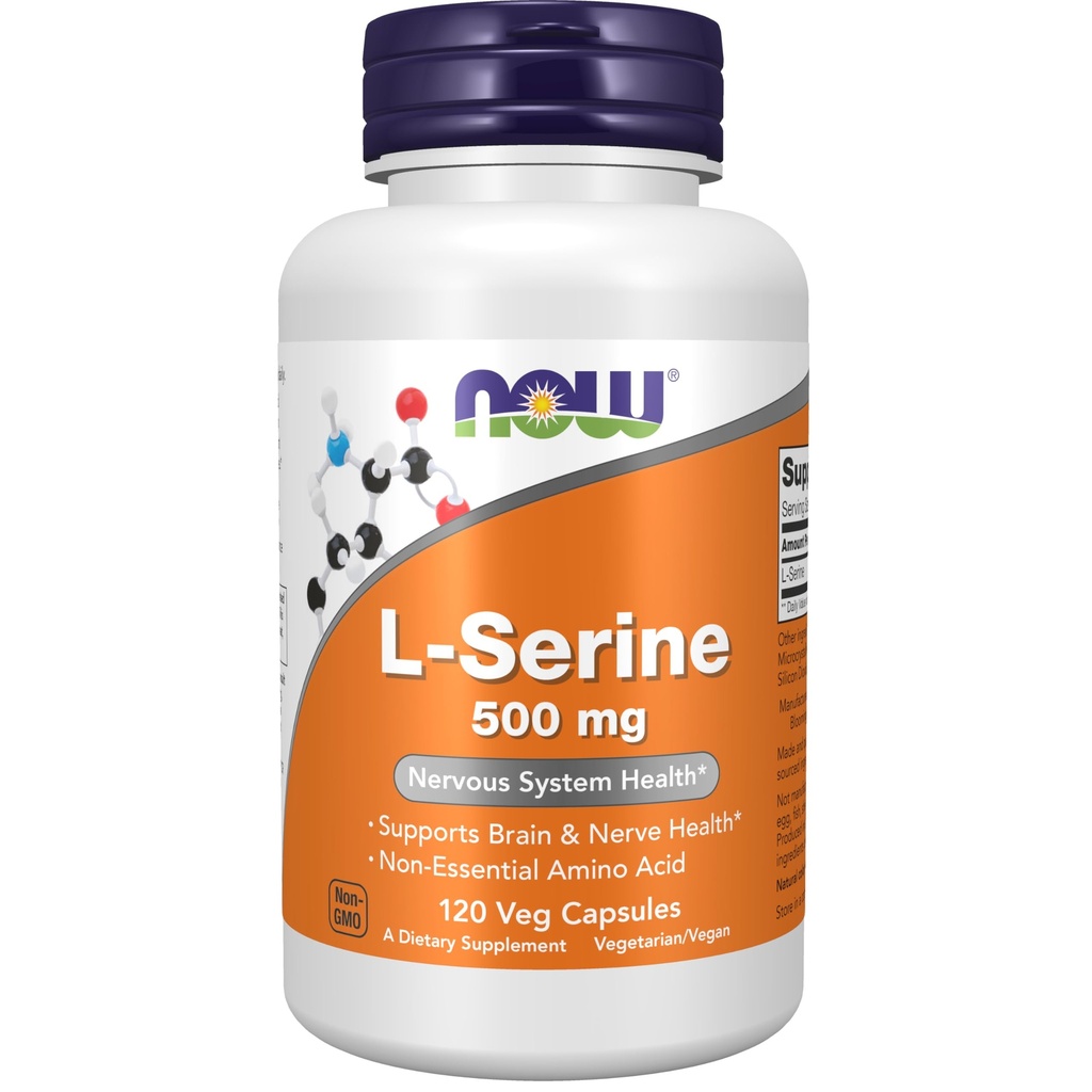 Acum Suplimente, L-Serină 500 mg, Sistem nervos Sănătate, 120 Capsule Veg