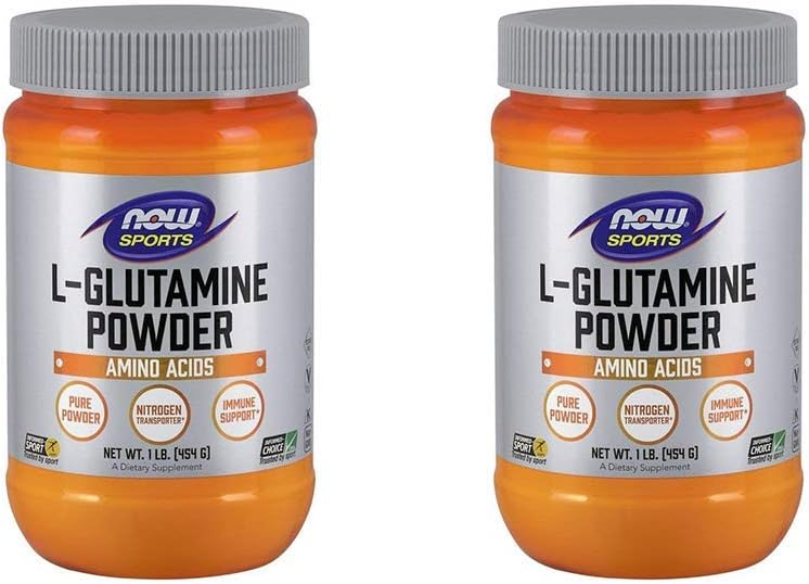 ACUM alimente L-glutamină pulbere pură, 16 Ounce (Pachet de 2)