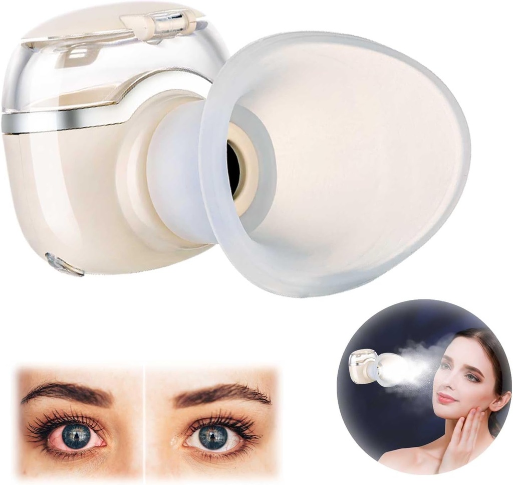 Spray cu aburi facial portabil, Mist încălzit pentru eliberarea ochilor uscat, hidratare Mini Soothing Steamer pentru oboseală oculară, Stie, și uscare facială 10ml