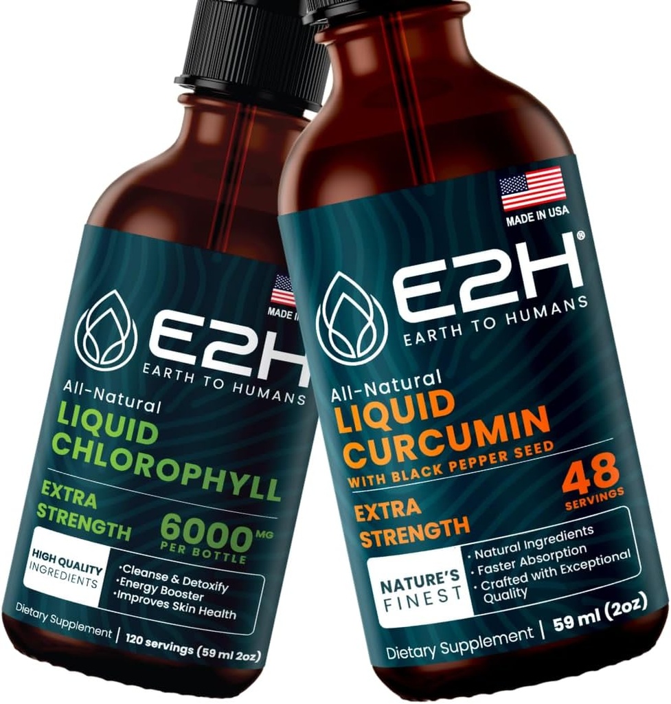 E2H: Clorofila lichida si Curcumina turmerica lichida 