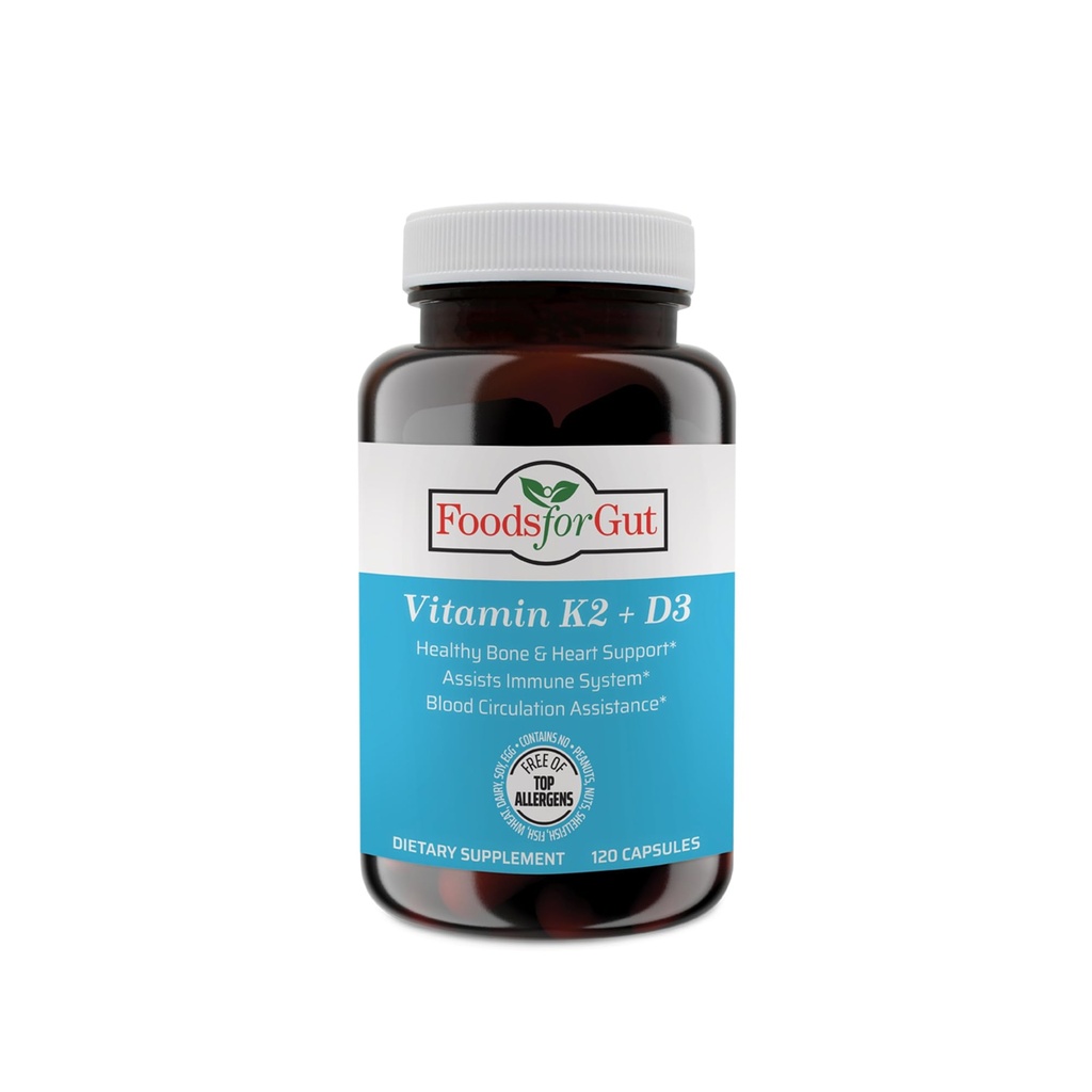 Vitamina K2 (MK7) D3 & BioPerine® Black Pepper Extract 