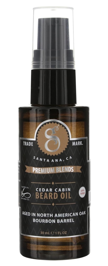 Suavecito Premium Blends Beard Oil - Leave-in Beard Balsam pentru înmuiat parul, Hidratarea pielii, Eliminarea barba matreata, cresterea sanatoasa a barba - 1 oz
