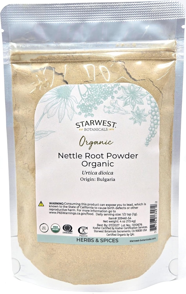 Starwest Botanics Organic Nettle Root Powder 4 oz
