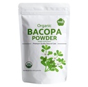 Iyasa Holistics Organic Bacopa Powder (Brahmi Leaf), Certified Organic Ayurveda Superfood, Hair and Brain Tonic, Rerealable Pouch of 8 oz
