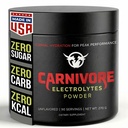 Pudră de hidratare Premium pentru Carnivore Diet - suport electrolit echilibrat, Zero Carb, Keto Friendly - Supliment pentru Optimal Energy & Recovery - 90 Servings (neflavorizate)