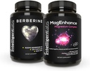 Laboratoare inteligente 2-in-1 Bundle de MagEnhance Magneziu Supliment (complex L-Treonat Magneziu cu Mg Glycinate și Mg Taurate) și capsule Berberine 500MG Putere maximă