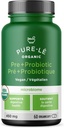 USDA Organic Prebiotic + Probiotic 60 Organicaps - Vegan Certified Organic Kosher Complete Daily Digestive Support. Toate naturale - Ultra Premium Digestive Supliment alimentar.
