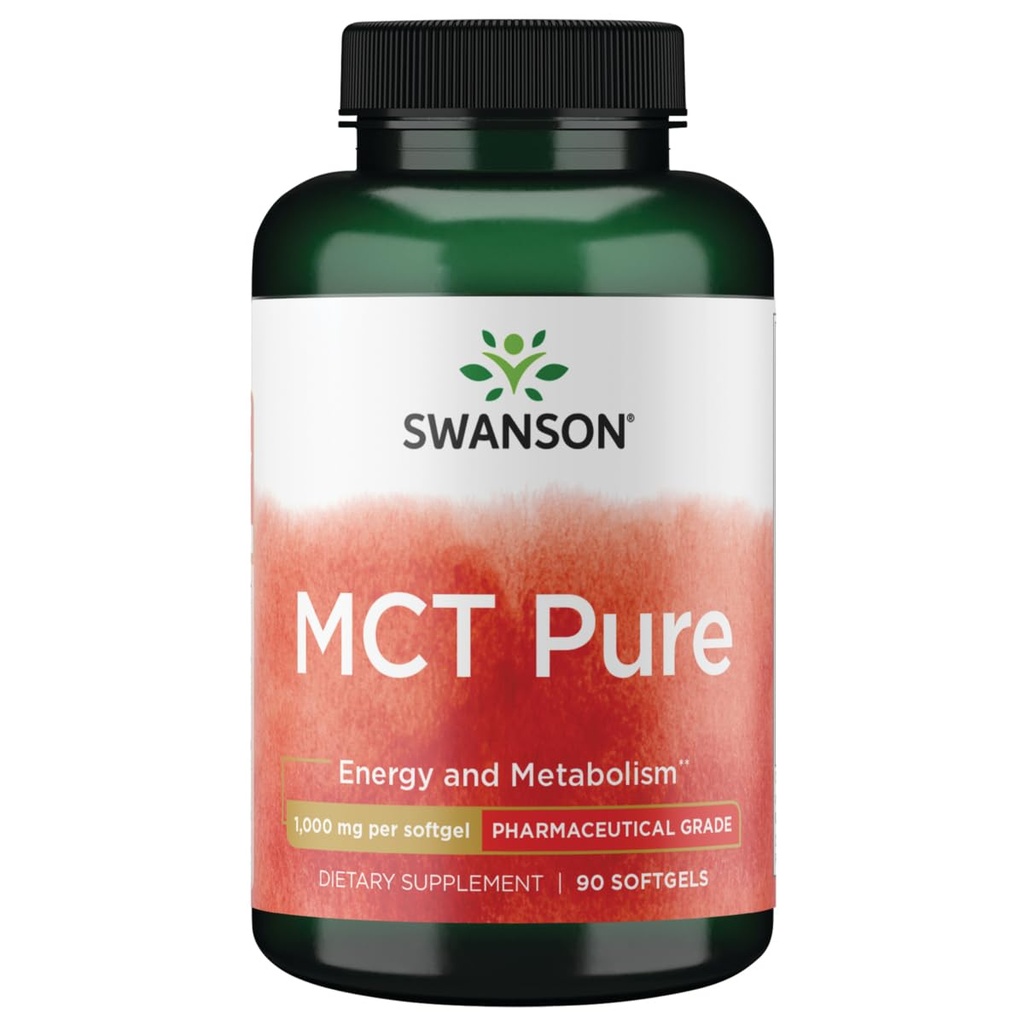 Swanson Pharmaceutical Grad Mct Pure 1000 Milligrams 90 Sgels