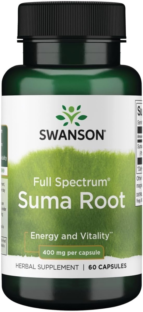 Swanson Full Spectrum Suma Root 400 Milligrame 60 Capsule
