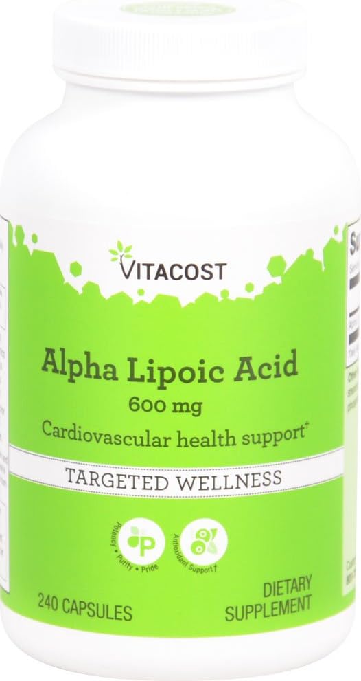 Vitacost Alpha Acid lipoic -- 600 mg - 240 capsule