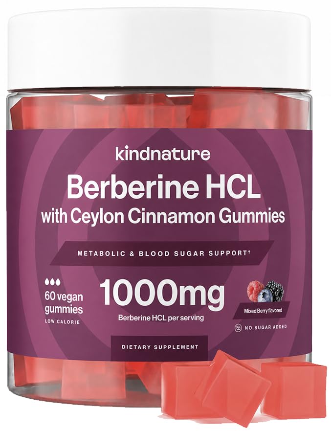 natura Berberine Gumries 1000 mg cu Ceylon Scorțișoară & Resveratrol 