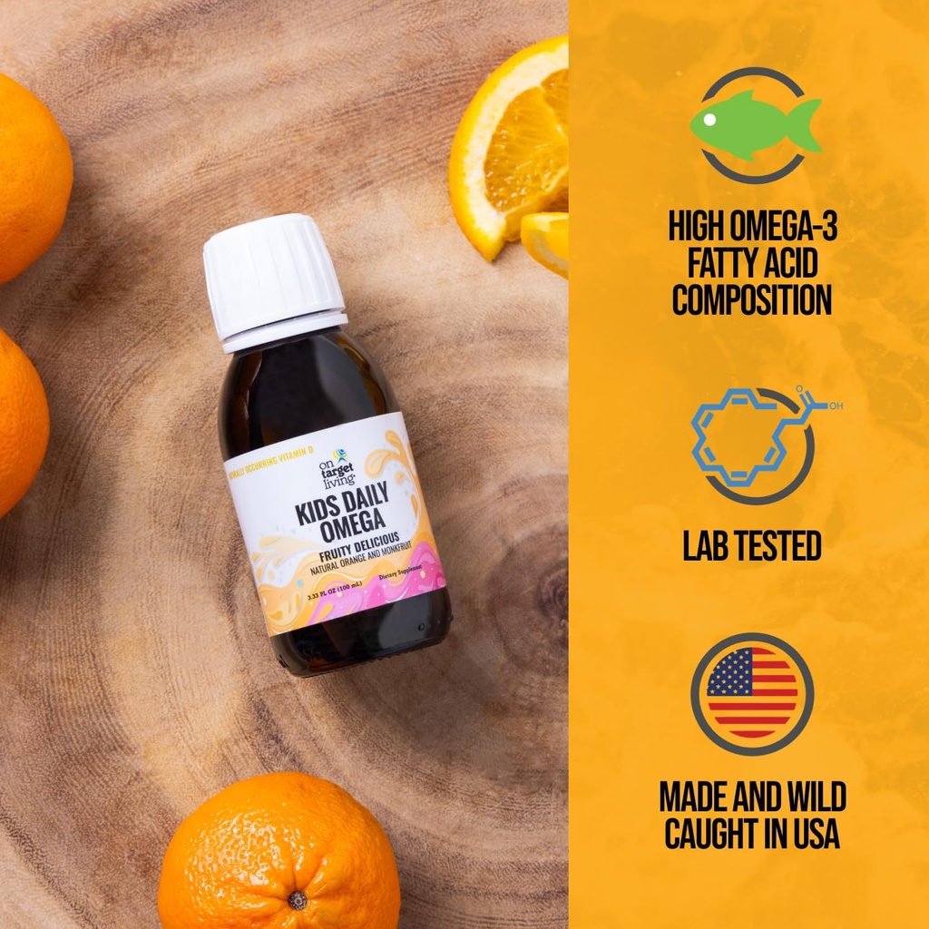 Pe țintă de viață copii de zi cu zi Omega- aroma fructilic 3.33 oz. 