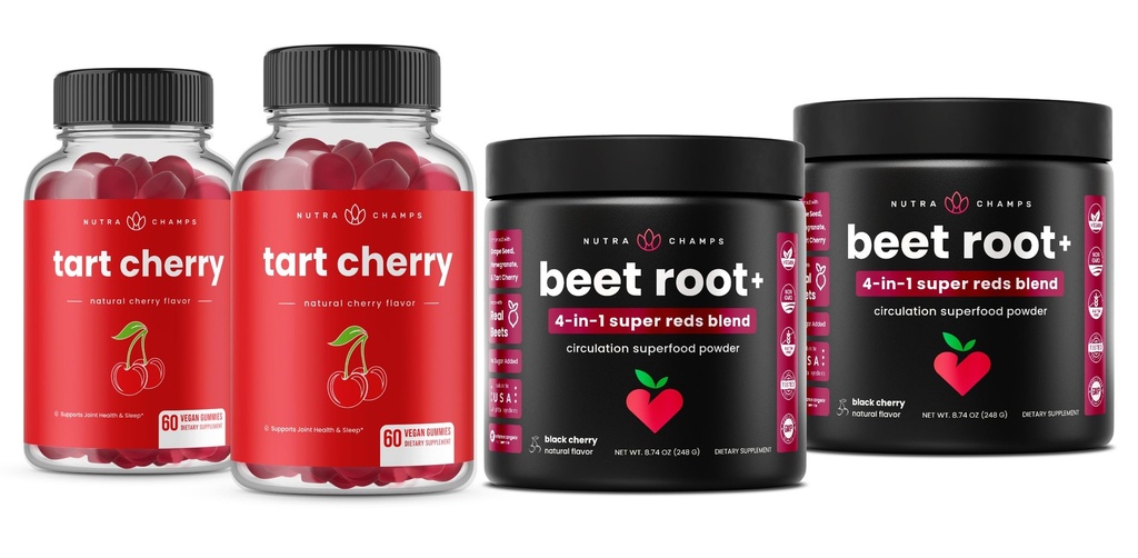 NutraChamps tartă de cireşe Gumies & Sfeclă Root Powder