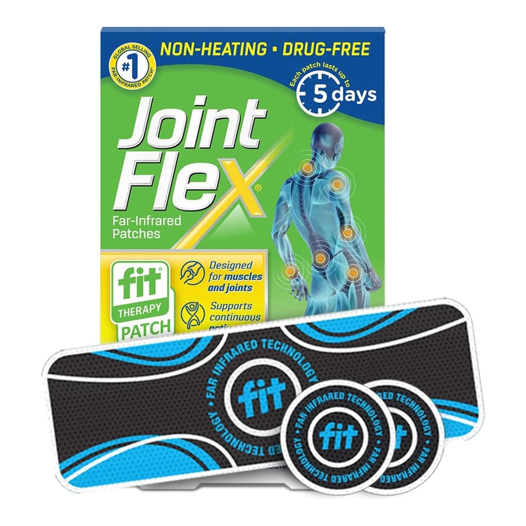 JointFlex FIT terapie departe Infraroșu Patch Pack de testare, susține mobilitatea activă continuă pentru mușchi și articulații, până la 5 zile / patch, rezistent la apă, non-încălzire, medicament-Free