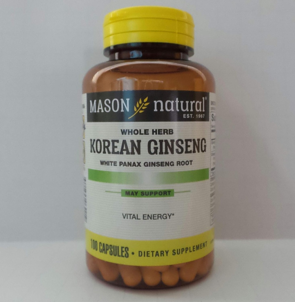 Mason Natural, coreean Ginseng 518MG