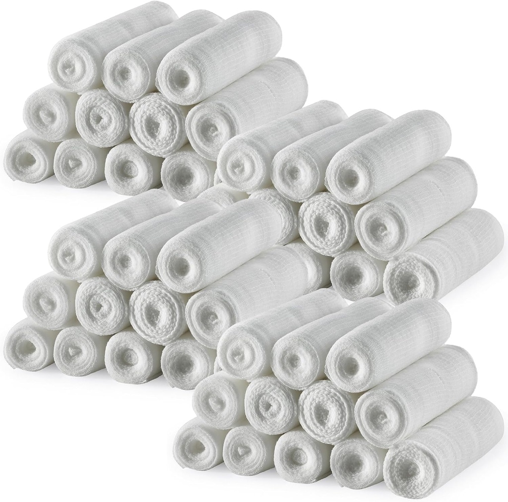 MEDca Bandage Rolls - 48 Pack, 4 in x 4.1 Yards, Tifon de grad medical și Bandaj Stretch pentru dressing și Kit de prim ajutor