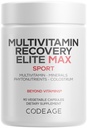 Codeage Multivitamine Recuperare Supliment Max Elite - Vitamine A, C, D, E, B-Complex, Minerale esentiale, Antioxidanti, Colostrum, Phytonutrients, Pantetine, Non-GMO, Multivitamine Sport - 90 Capsule