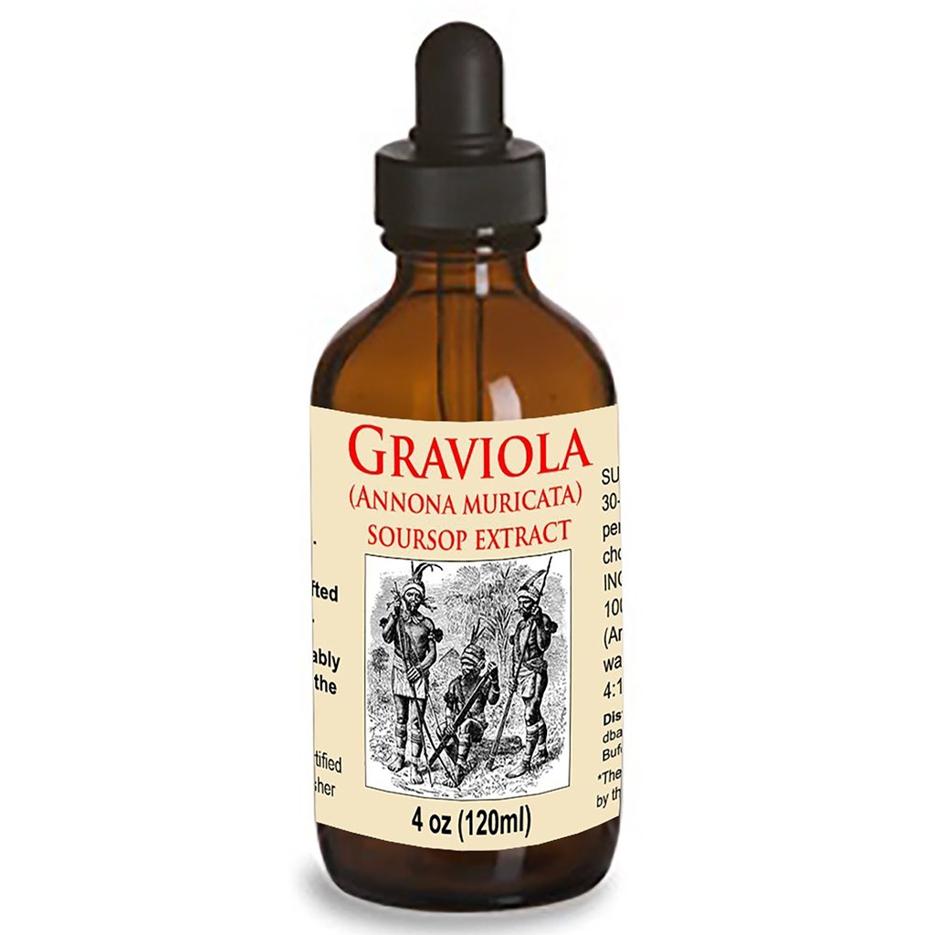 Extract organic de Graviola lichid Soursop 4 oz tinctură artizanală (Annona Muricata) : Booster sistem imunitar (4oz)