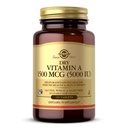 Vitamina uscată Solgar A 1500 mcg (5000 UI), 100 comprimate - Suporturi ochi sănătoşi, Skin & Immune System - non-GMO, Vegan, Gluten Free, Dairy Free, Kosher - 100 Serviri