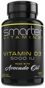 Vitamină mai inteligentă D3 5000 UI în ulei de avocado 125mcg - 90 Mini Softgels