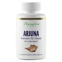 Paradise Herbs Arjuna, Suport cardiovascular, Menţinerea tensiunii arteriale, Sănătatea inimii, Supliment antioxidant, Vegan, Non-GMO, Gluten Free, 60 Capsule vegetariene