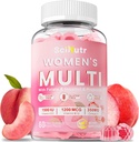 Multivitamine metilate pentru femei Gummie cu calciu, magneziu, zinc, vitamina A, C, D3, E, K2, B Complex, Folate, Biotina - Multi Vitamine & Minerale pentru energie, Suport Immune, și Consolidarea oaselor