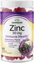 Swanson Zinc Gummies - Toate suplimentele naturale de vitamine de promovare a activității antioxidante și a apărării corporale - ajută la susținerea sistemului imunitar și a unui organism sănătos - (Elderberry, 60 Gummies)