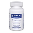Încapsulari pure Potasiu (Citrate) - Supliment electrolit esenţial pentru a sprijini funcţia nervoasă şi musculară, adrenalii, hormoni, Heart Health & Energy* - Capsule Citrate de potasiu - 90 capsule