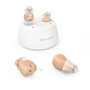 iBstone K19 Audiere SIDA, auditive reîncărcabile pentru a asista audiere pentru adulții în vârstă, Mini Complet-in-canal dispozitive de audiere digitală cu anulare zgomot, OTC, Pereche