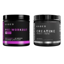 Kaged Pre Sport Pre Antrenament Pulbere Glacier de struguri Creatină monohidrat Pulbere Micronizată Bundle, Pachet de recuperare a energiei și a mușchilor, 20 Servings Pre-workout + 100 Servings Creatin