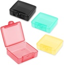 4 PC-uri cutie pilula mici, Travel Pilula organizator drăguț de dovezi de buzunar Pilula caz mini-medicament portabil Vitamina cutie clar plastic depozitare mini containere pentru suplimente de ulei de vitamine de călătorie